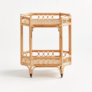 Rattan <b>bar</b> cart factory price <b>drinks</b> serving trolley carts handmade <b>drink</b> trolleys home hotel decor - Product Image 3