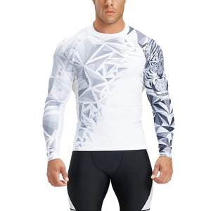 Nouveau style T-shirt Rash Guard MMA à manches longues pour hommes, protection UV, impression personnalisée, vente en gros - Product Image 1