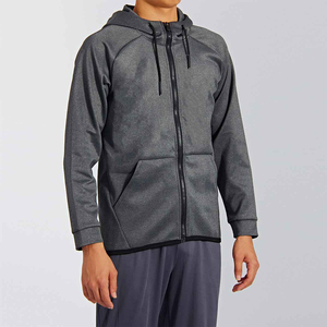 Good Quality <b>Men</b> Zipper Hoodie Solid Color & Pattern Outdoor Running Wear Zipper Hoodie <b>Plain</b> Dyed Technique <b>Men</b> <b>Hoodies</b> - Product Image 4