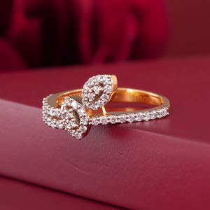 14K Rose <b>Gold</b> Marquise Double Halo Diamond Open Wrap <b>Cocktail</b> Statement <b>Ring</b> (VVS2 VS1 VVS1) - Product Image 2