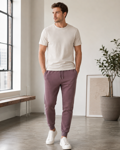 Pantalon de jogging décontracté pour homme en toile épaisse anti-rides, personnalisé OEM, avec taille élastique et finition délavée, en nylon, collection 2026 - Product Image 1