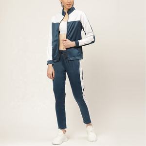 Ensemble de survêtement pour femme de haute qualité en gros, 100 % polyester, coupe ajustée, coupe-vent, 2 pièces, service OEM - Product Image 4