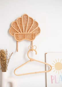Handcrafted Rattan And Wood Wall Hooks Perfect For Coats <b>Hats</b> <b>Bags</b> Towels And Decorative Storage Wholesale From India - Product Image 2