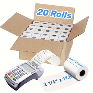 Papel Térmico para Caja Registradora, 100 Piezas, Papel Especial de PVC Revestido por una Cara con Materiales Reciclados para Punto de Venta - Product Image 4