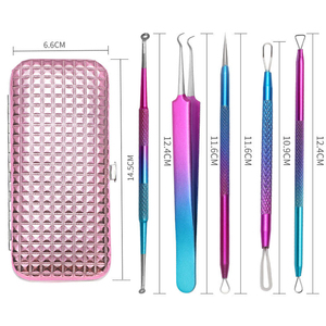 High Quality Acne Removal Kit Professional Pimple <b>Extractor</b> Tool Set for Facial Skin Care and Beauty Routine - Product Image 5