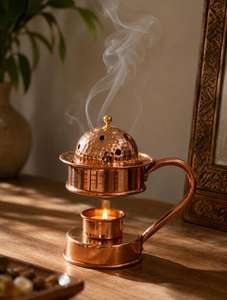 Lámpara Difusora de Aromaterapia de Cobre con Portavelas para Aceites Esenciales - Product Image 5