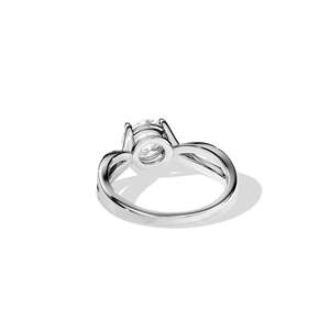 Anillo de compromiso de diamante talla brillante redondo para mujer, engaste de púas, estilo floral, joyería fina - Product Image 5