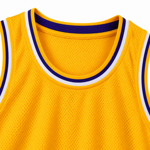 Camiseta de Baloncesto Amarilla Personalizada, Sin Mangas, de Malla Transpirable, de Secado Rápido, Uniforme Deportivo para Equipo - Product Image 3