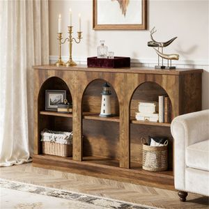 Rectangular Farmhouse <b>Console</b> <b>Table</b> with Storage Space Entrance <b>Sofa</b> <b>Table</b> - Product Image 2