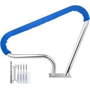 Corrimano per piscina 39x32 in acciaio inox 304 con capacità di carico di 250 libbre, design ergonomico, colore argento, antiruggine - Product Image 1
