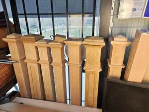 תיבת עץ newel פוסט גרם מדרגות עץ אלון אדום פוסט עמודי עץ מעקות מדרגות עץ אלון אדום פוסט למעקה מעקה - Product Image 5