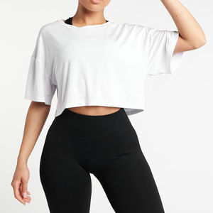 Camisetas Crop Top con Impresión Personalizada, Tu Diseño, Camisetas Transpirables para Mujer, Camisetas de Algodón al por Mayor, Estilo Casual - Product Image 4