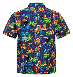 Chemise pour homme respirante à manches courtes, imprimé hawaïen par sublimation, décontractée, boutonnée, pour la plage, colorée, de qualité supérieure, pour l'été - Product Image 6