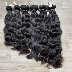 PRÊT À EXPÉDIER CRU NON TRAITÉ naturel ondulé CAMBODIEN CHEVEUX HUMAINS double dessiné DOUBLE TRAME MACHINE 18 POUCES - Product Image 4