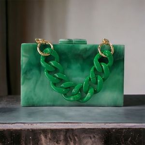 Luxury Evening Party <b>Handbag</b> for Ladies Resin Box Clutch Crystal Fashion Accessories - Product Image 6