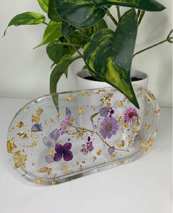 Bandeja decorativa de resina de alta calidad con bandeja de resina real - Product Image 4