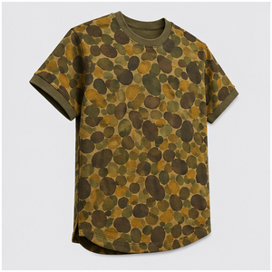 T-shirt à manches courtes pour homme avec imprimé camouflage personnalisé motif tige de graine de moutarde MTS-CAMO-0034 - Product Image 3