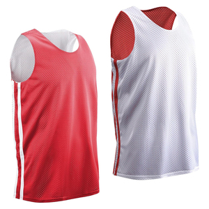 Camiseta de Baloncesto Reversible de Malla, Color Morado Lavanda, Sin Mangas, Cuello Redondo, Unisex, para Adultos, Transpirable, de Poliéster, Deportiva - Product Image 5