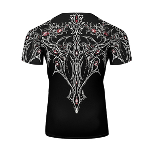 Camiseta de Compresión de Manga Corta Personalizada para Hombre, Secado Rápido, Sublimación, Ropa Deportiva de Entrenamiento, Fabricante OEM - Product Image 3
