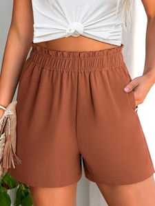 Women's Spandex/Polyester Floral Lounge Shorts High <b>Waist</b> <b>Elastic</b> Drawstring Casual Summer Beach Soft Breathable Knit Athletic - Product Image 2