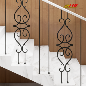 Rampe d'escalier en fer forgé de haute qualité avec balustres ornementaux pour maisons de luxe, villas et projets hôteliers - Product Image 1
