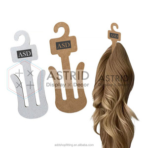 Astrid Custom Logo Recycled Eco Friendly Thickened Cardboard <b>Hook</b> Hair Extension Wig Hanger for Clothing Wardrobe Modern - Product Image 1