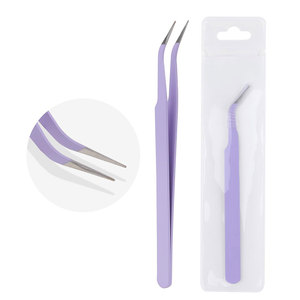 Pinzas de extensión de pestañas de calidad profesional para expertos, pinzas de extensión con agarre suave. - Product Image 1