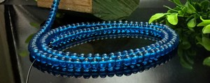 Blue Topaz Bead <b>Necklace</b> 5 6mm Round Beads 29 Inch Premium Quality Natural Gemstone Jewelry Handmade <b>Long</b> <b>Necklace</b> Custom Gift - Product Image 1