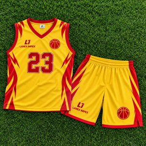 Ensemble d'uniformes de basketball de haute qualité pour hommes et garçons, maillot de basketball personnalisé pour équipe avec short assorti, vêtements de sport respirants - Product Image 6