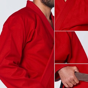 Uniforme de Entrenamiento de Jiu-Jitsu Rojo 2026, Unisex, de Algodón, Ecológico, Transpirable y Duradero, de Cintura Alta para Práctica de BJJ - Product Image 5