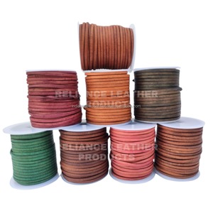 <b>Round</b> Brown Leather Cord Roll for Bracelet Making Jewelry Findings Components - Product Image 4
