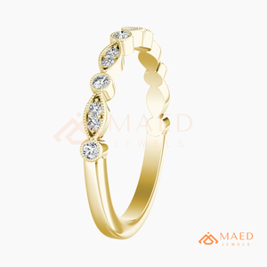 แหวนเพชรโมอิสซาไนต์ทรงมาร์คีส์ชุบทอง 18K แหวนแต่งงานแบบ Eternity เครื่องประดับชั้นดีสำหรับผู้หญิง - Product Image 6