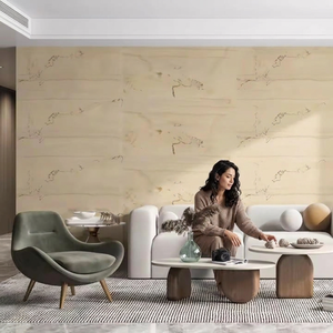 กระเบื้องพอร์ซเลนลายหินอ่อนอินเดีย Katni Beige ขนาด 800x1600 มม. หนา 9 มม. ผิวมันเงา/ด้าน กันลื่น ทนกรด สำหรับปูพื้นและผนัง - Product Image 5