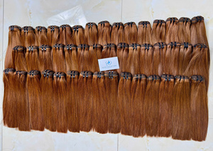 Prix d'usine Extensions de cheveux humains vietnamiens 100% Remy, tissées, permanentées, pour mèches de tissage lisses marron bicolores - Product Image 5