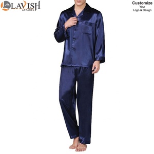 <b>Men's</b> 100% Silk Satin <b>Pajama</b> Set-Quick Dry Breathable Plus Size <b>Sexy</b> Soft Cozy Sleepwear Nightgown Casual Lounge Wear - Product Image 5