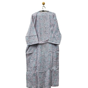 Kimono hecho a mano, bata de algodón 100% para mujer, largo bohemio Hippie, albornoz, Vestido tipo Kimono, vestido étnico, Tops, ropa de playa con estampado Floral - Product Image 6