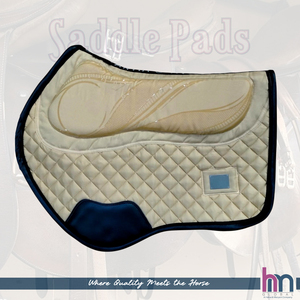 Tapis de selle d'équitation de dressage GP en coton matelassé de qualité supérieure, durable, avec paillettes, rembourrage en polyester 18 mm, pour chevaux anglais - Product Image 4
