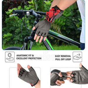 Cycling Gloves Breathable Half <b>Finger</b> <b>Bike</b> Gloves Shock Absorbing Anti Slip Palm for Road Mountain Bicycle Riding - Product Image 5