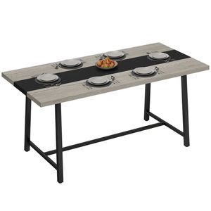 Gray Rectangular <b>Dining</b> <b>Table</b> <b>for</b> Living Room and Office <b>Desk</b> Use - Product Image 5