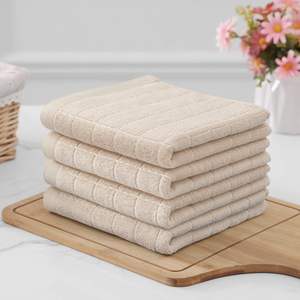 Paños de Cocina de Microfibra Tejida (Beige 13x28 Pulgadas) de Color Sólido, Secado Rápido, Ecológicos, 250gsm, Suaves y Súper Absorbentes - Product Image 1