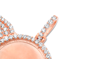 D'VINS JEWELS Rose <b>Gold</b> Wing Pendant Diamond Pave Setting Round Brilliant Cut Unisex Luxury Charm Everyday Wear - Product Image 2