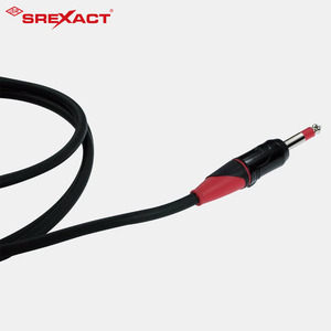 Cable de Audio SREXACT con Conector Mono de 6.0mm, 1M, 24AWG, Niquelado, con Tapa Roja para Guitarra Eléctrica - Product Image 1