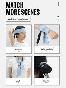 Customizable Adjustable Flat Tie Back Athletic <b>Headband</b> Moisture Wicking Heat Absorbent Performance <b>Sports</b> Sweatband OEM ODM - Product Image 5