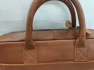 Luxury Genuine Leather Soft <b>Laptop</b> Shoulder <b>Bag</b> with Zipper Closure Business Style for Unisex Travel & Work - Product Image 5