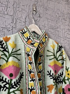 <b>Lightweight</b> <b>Women</b>’s Hand Embroidered <b>Jacket</b> with Floral Threadwork Vintage Style Embroidered <b>Jacket</b> - Product Image 3
