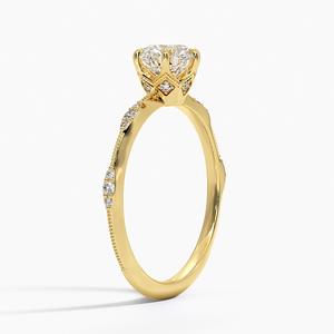 Anillo de Oro Clásico para Novia con Diamante Brillante en el Centro, Joyería de Compromiso y Boda para Mujer, Regalo de Lujo - Product Image 1