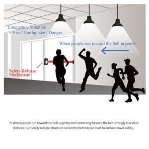 อลูมิเนียมอัลลอยด์สีเหลือง/ดํา 4M พร้อมสายพานความระมัดระวังแบบติดผนังแบบอะโนไดซ์แบบยืดหดได้ (ความยาวเทป 400 ซม.) - Product Image 6