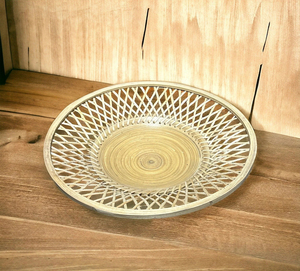 Bol à fruits vintage en bambou du Vietnam, fait main, naturel, décoratif, pour cuisine et salle à manger, fournisseur et fabricant - Product Image 1