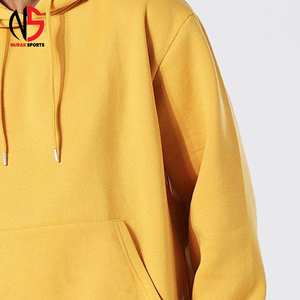 เสื้อฮู้ดดี้ผู้ชายสีเหลืองสไตล์สตรีทแวร์ขายดี ผลิตตามสั่ง ผ้าฝ้าย 100% OEM เสื้อผ้าลำลอง ระบายอากาศได้ดี - Product Image 5