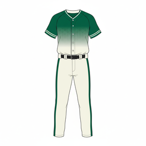 Ensemble de maillots de baseball personnalisés pour hommes, vert marine sur le devant, manches courtes, sublimation, polyester/coton respirant, uniformes toutes saisons - Product Image 6